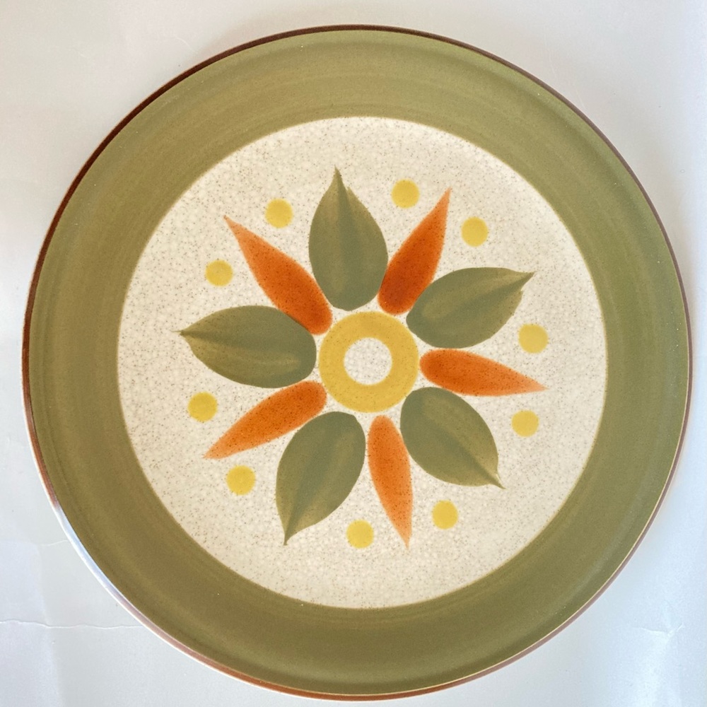 Large plate servings plate 12 inch round Dura Stone Plate oven to table platter